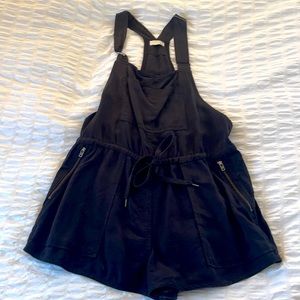Aritzia black overall romper